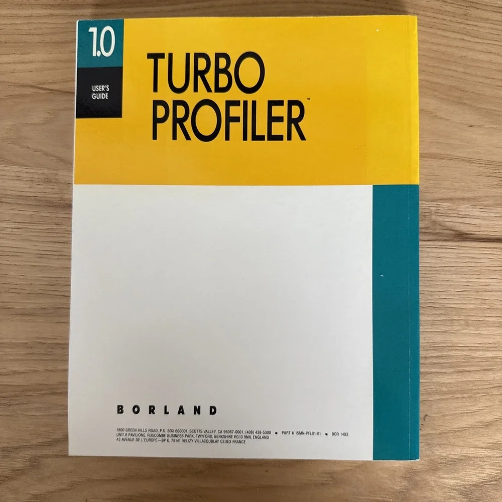 Turbo Profiler Version 1.0 User's Guide by Borland International